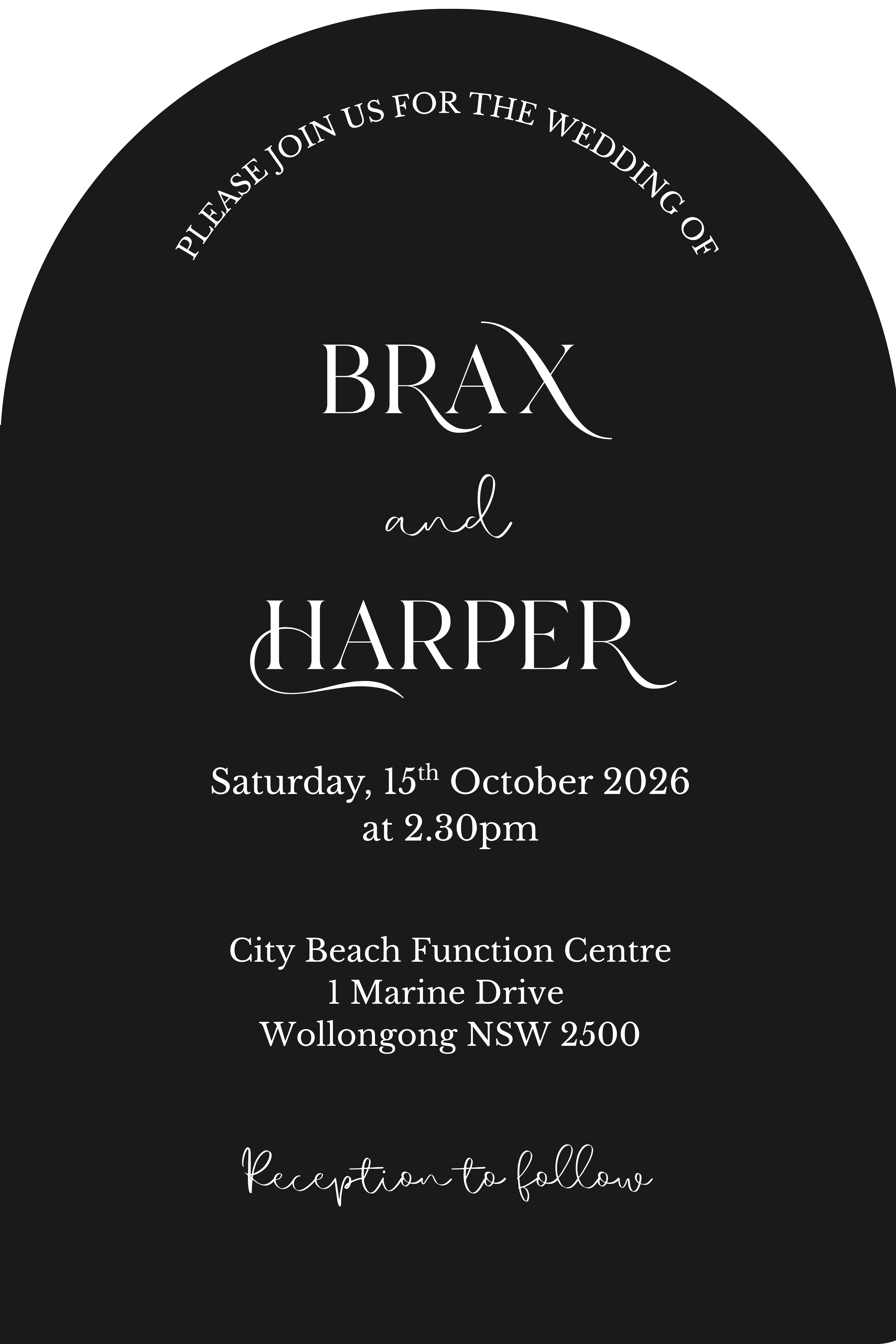 Harper Wedding Invitation Set