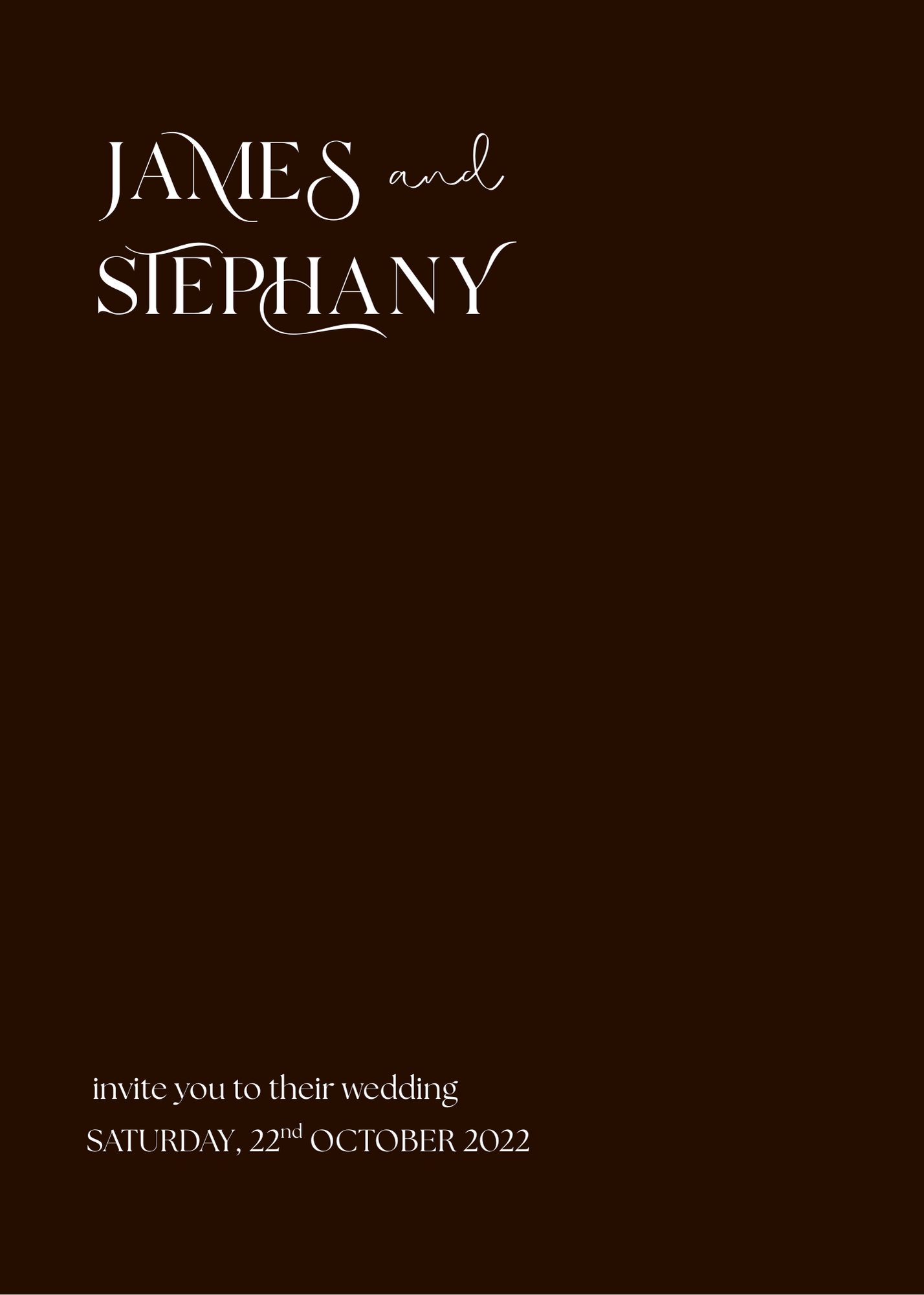 Stephany Wedding Invitation Set (Double-Sided)