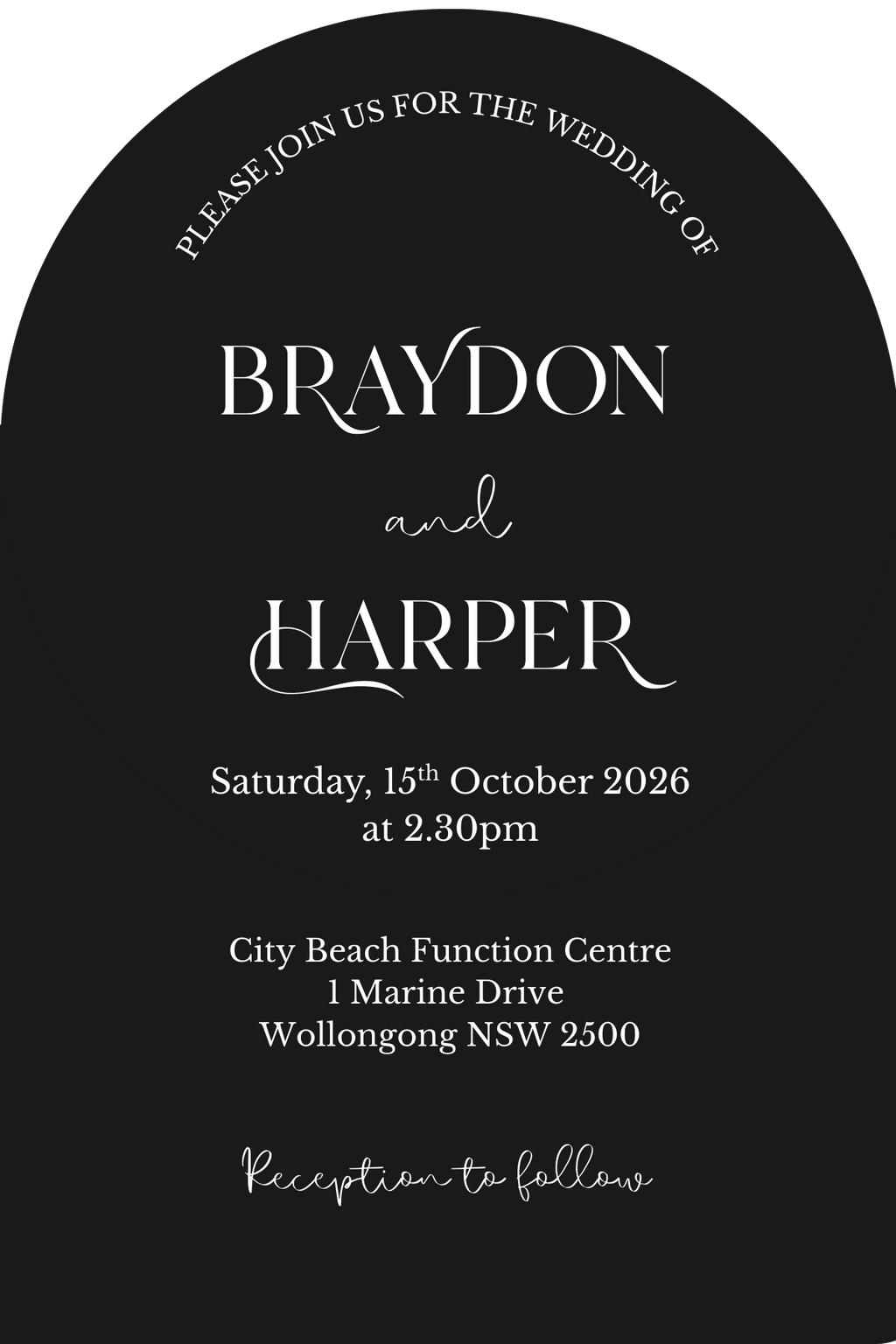 Harper Wedding Invitation Set