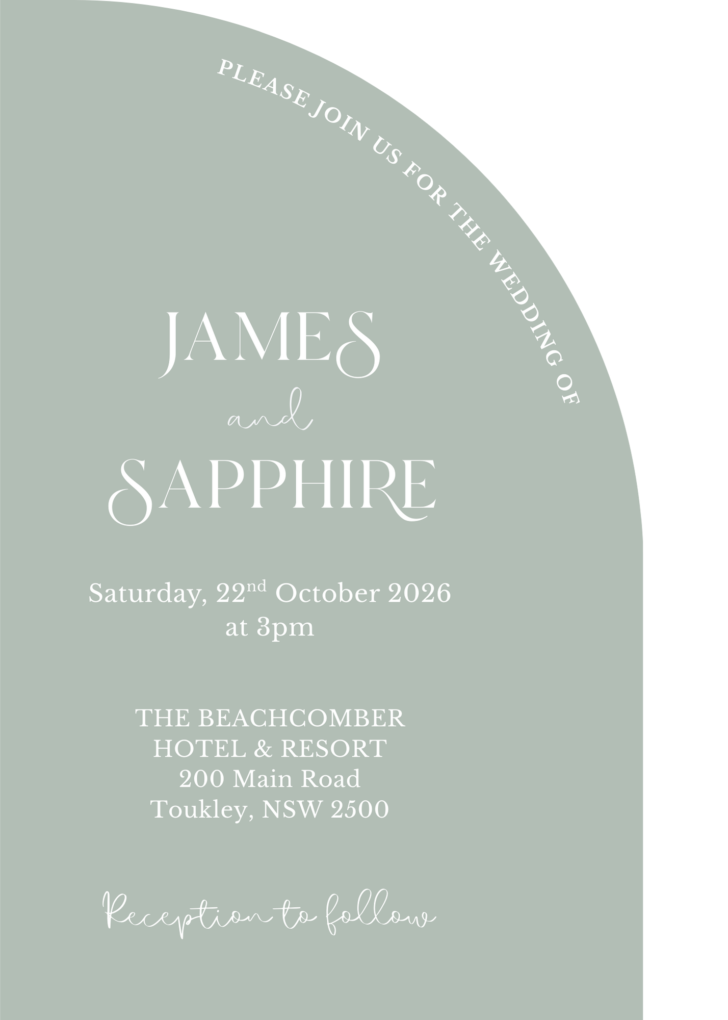 Sapphire Wedding Invitation Set
