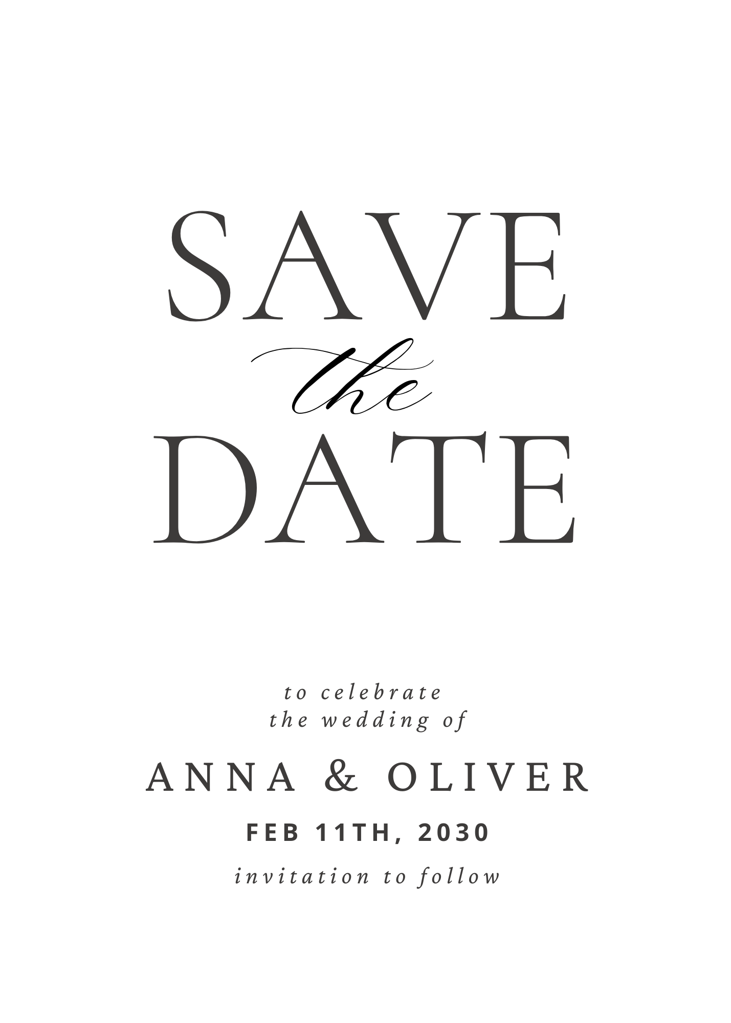 Amour Save the Date