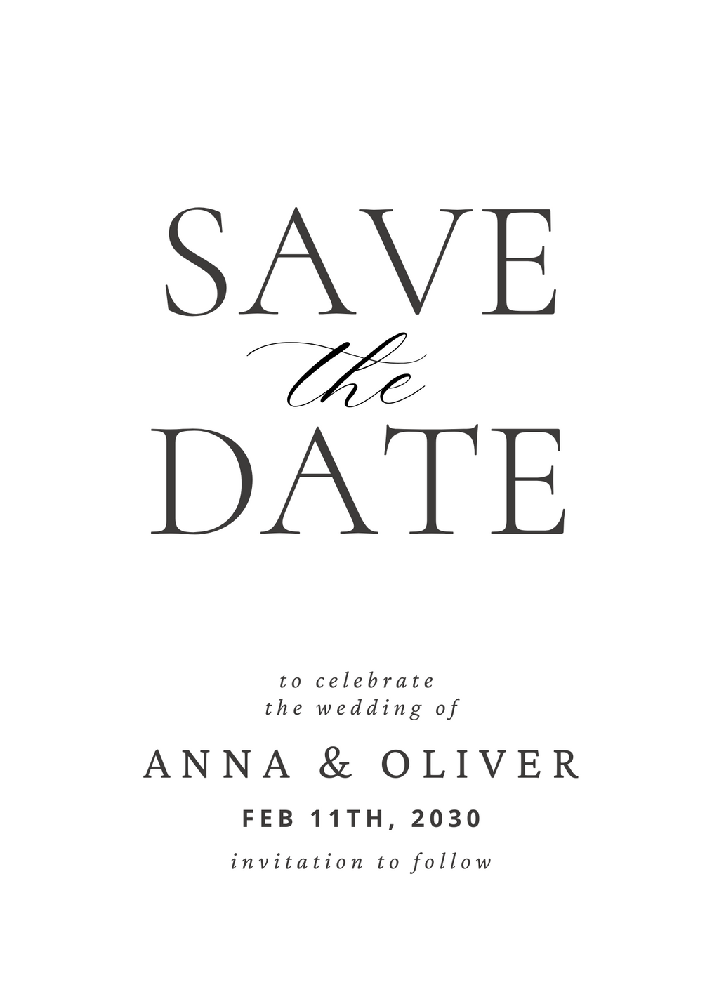 Amour Save the Date