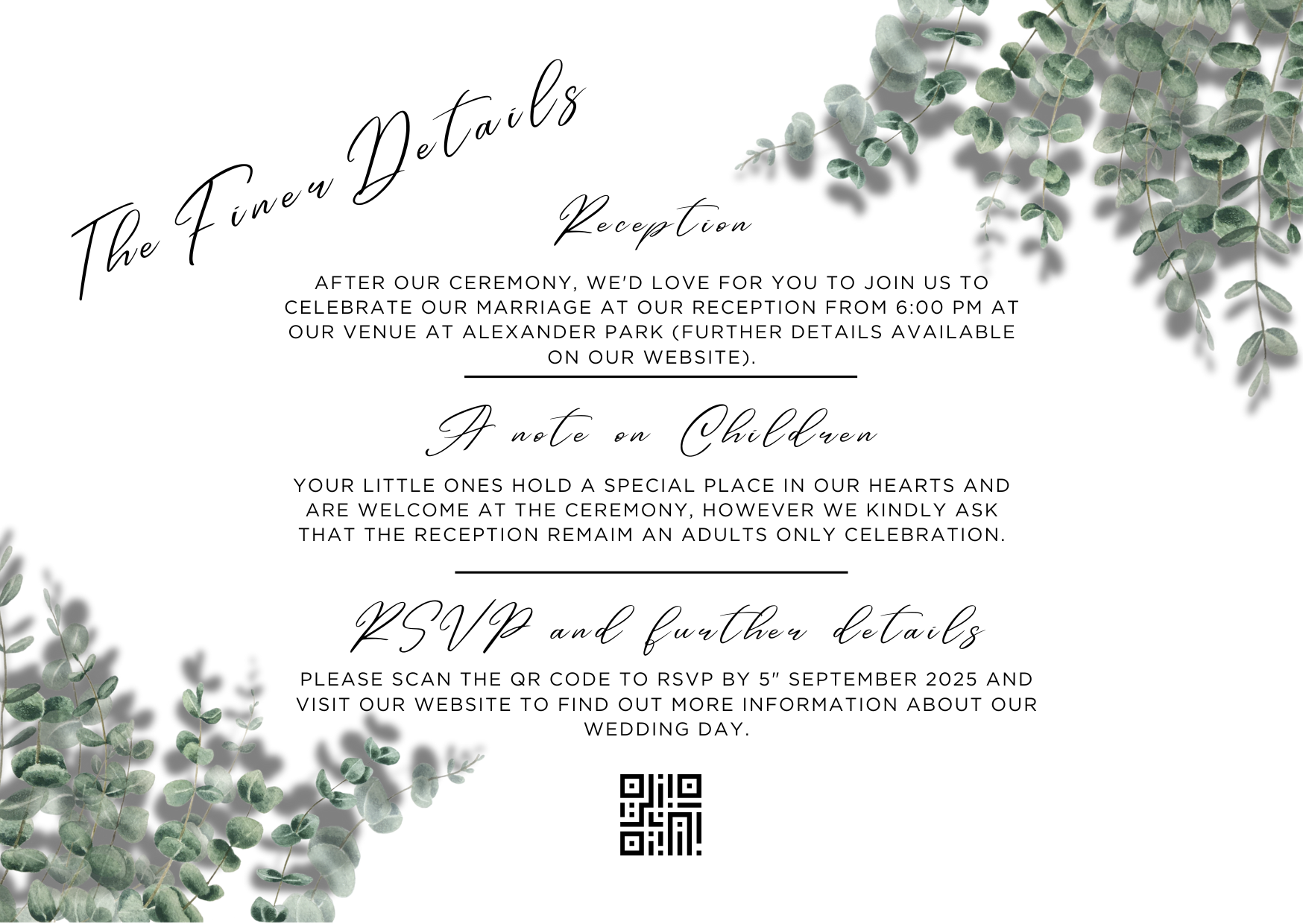 Emilia The Finer Details Card
