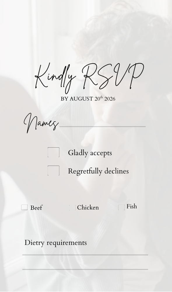 Harper RSVP Card
