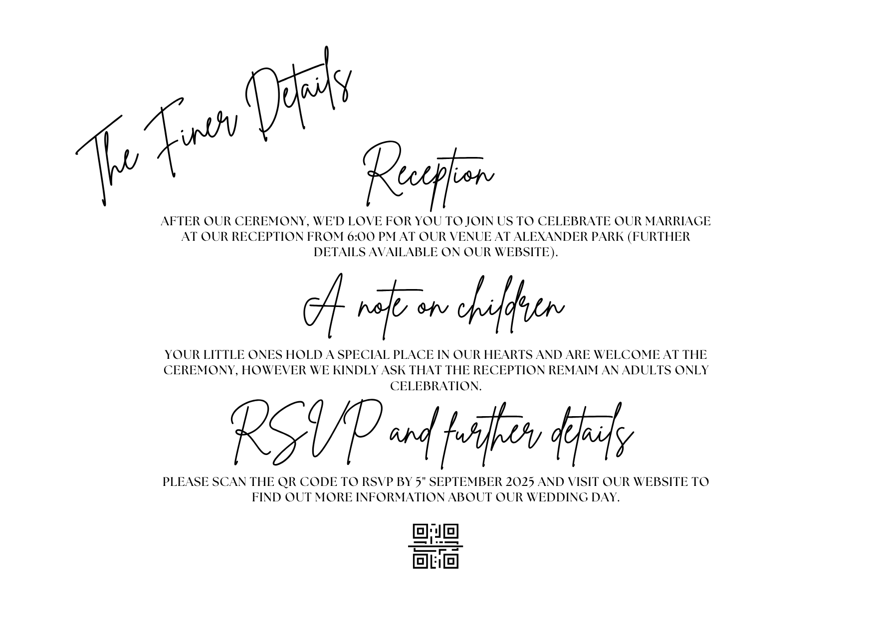 Harper The Finer Details Card