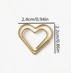 Heart Paperclips x 30