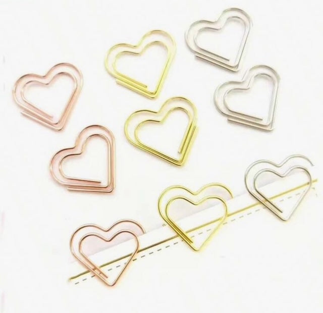Heart Paperclips x 30