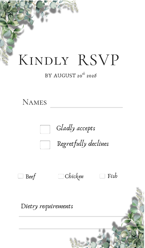 Ivy RSVP Card