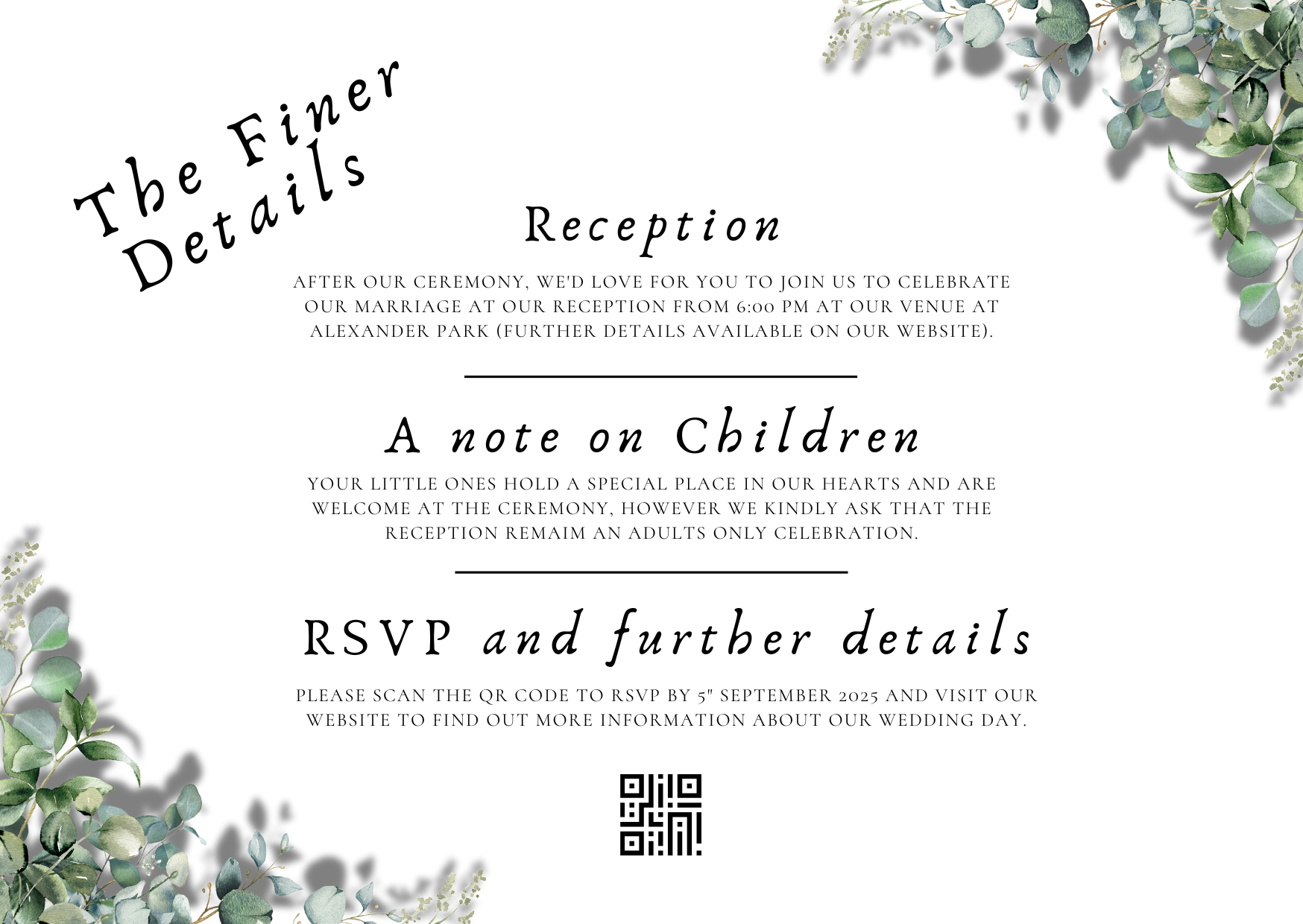 Ivy The Finer Details Card