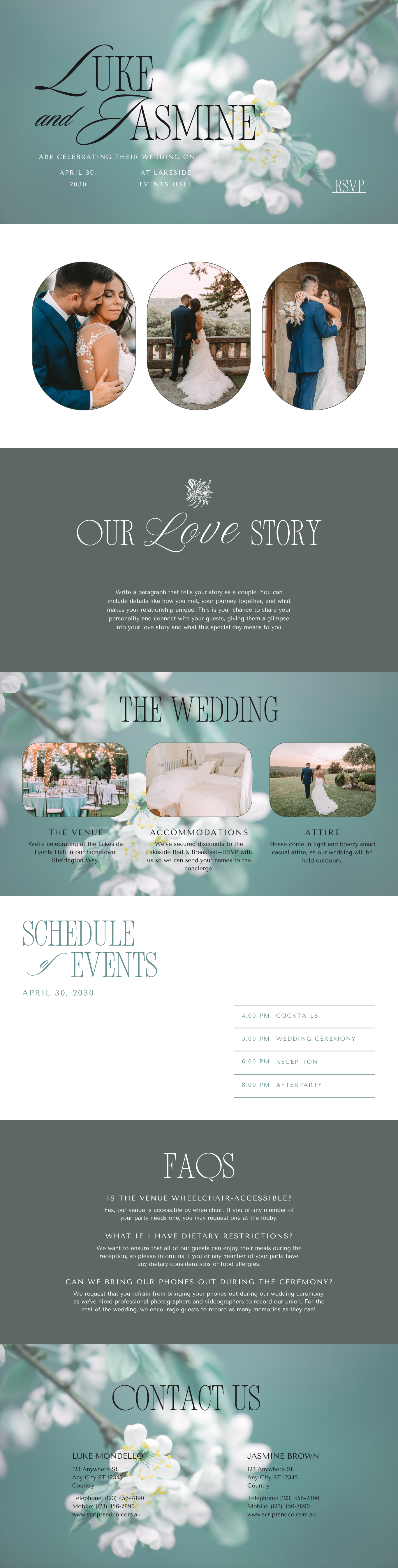 Jasmine Wedding Website