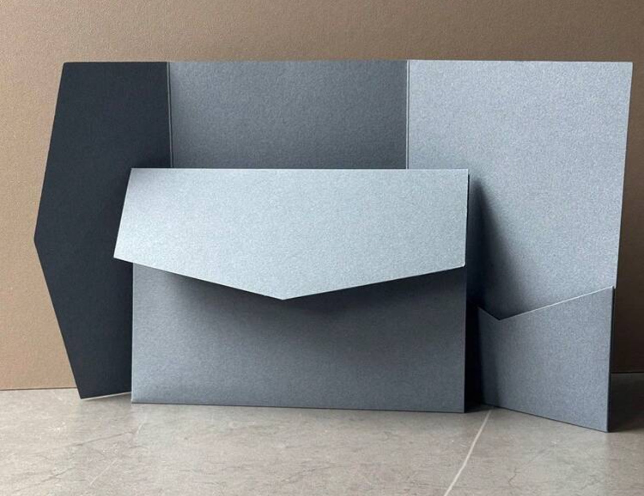 Luxe Tri-Fold Pocket Wedding Invitation Cover