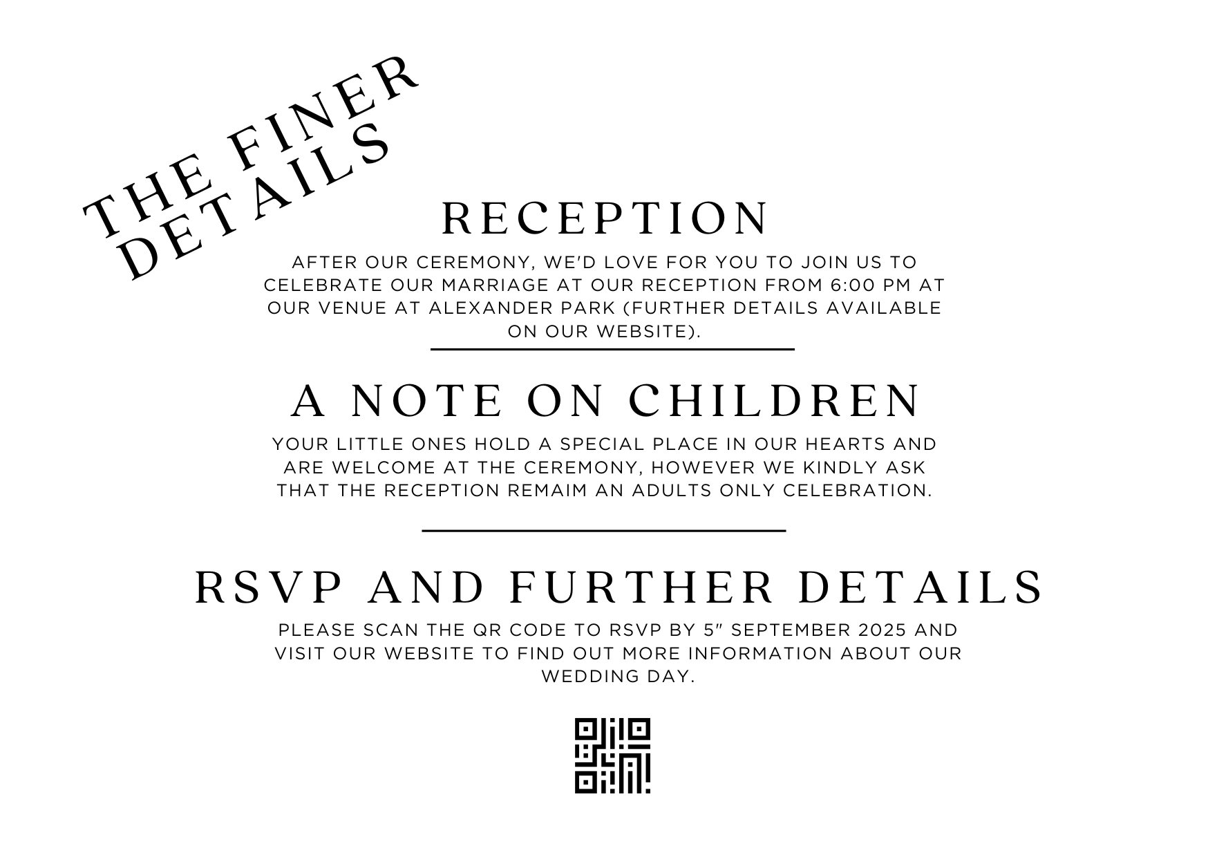 Lila The Finer Details Card
