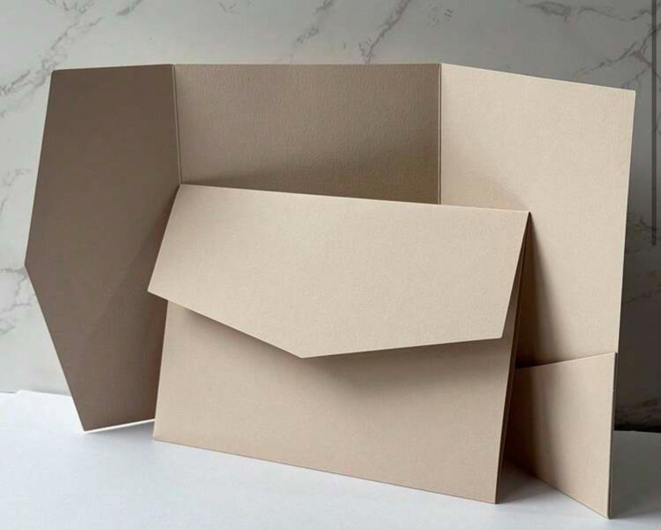 Luxe Tri-Fold Pocket Wedding Invitation Cover