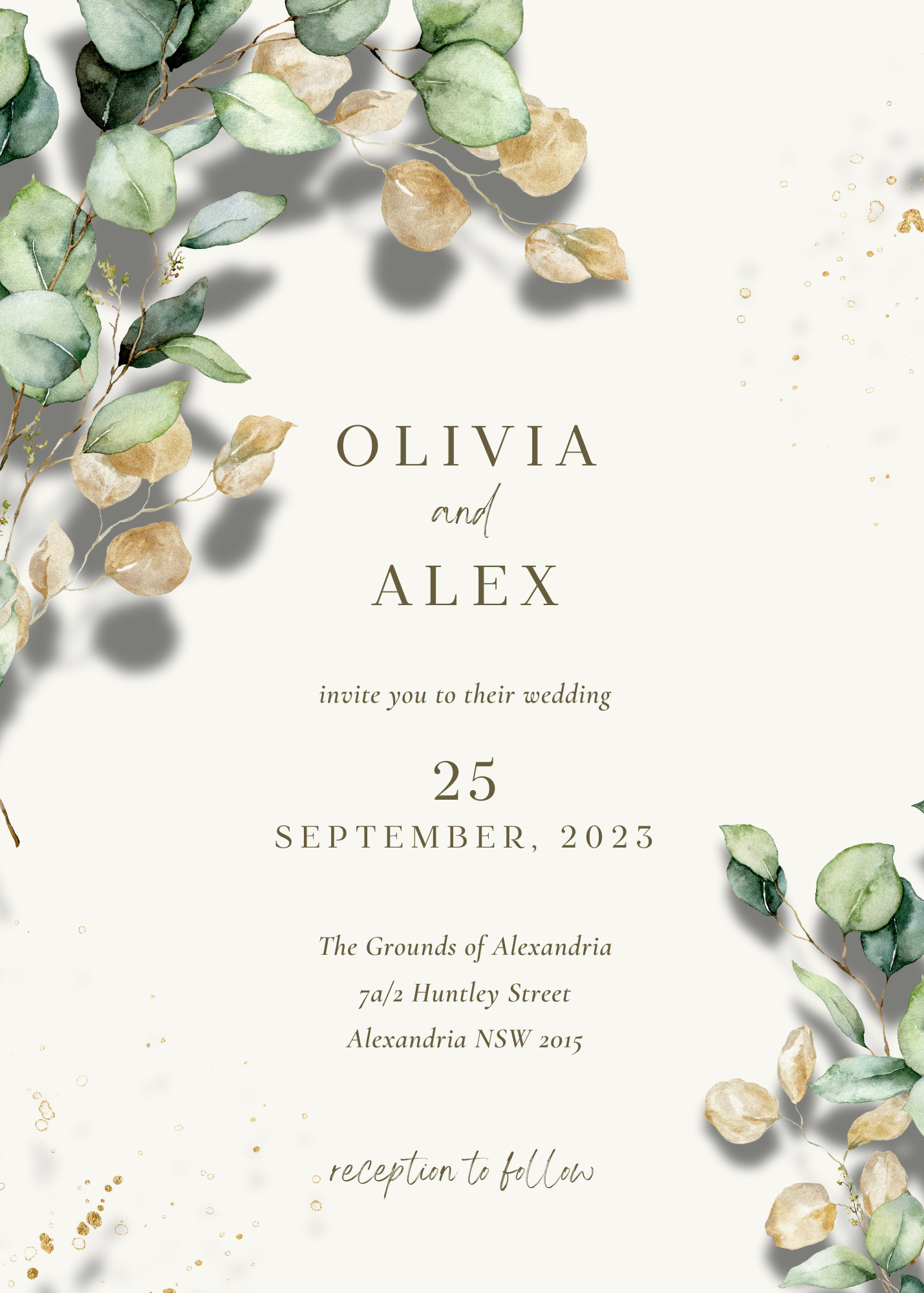Sage Wedding Invitation