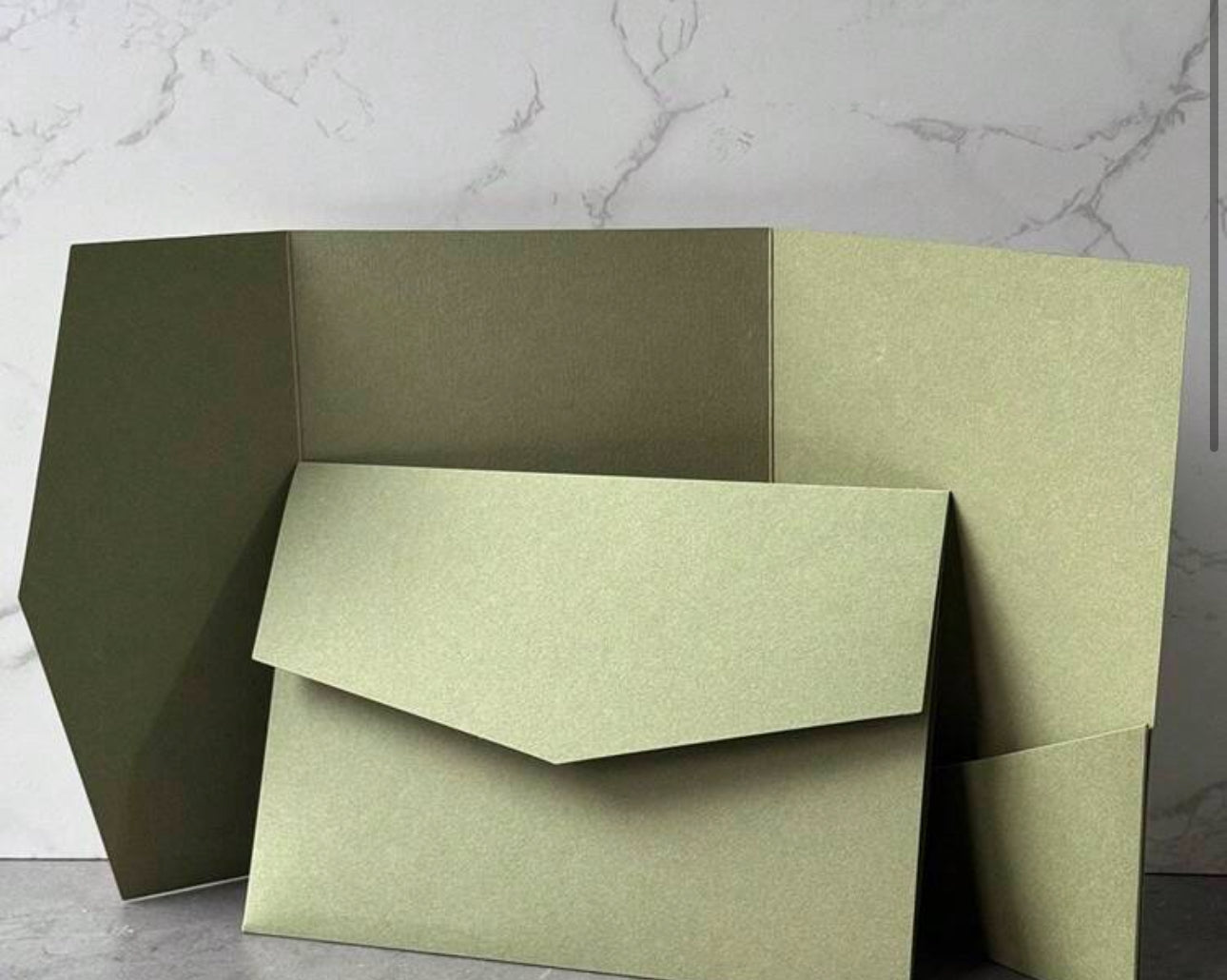 Luxe Tri-Fold Pocket Wedding Invitation Cover