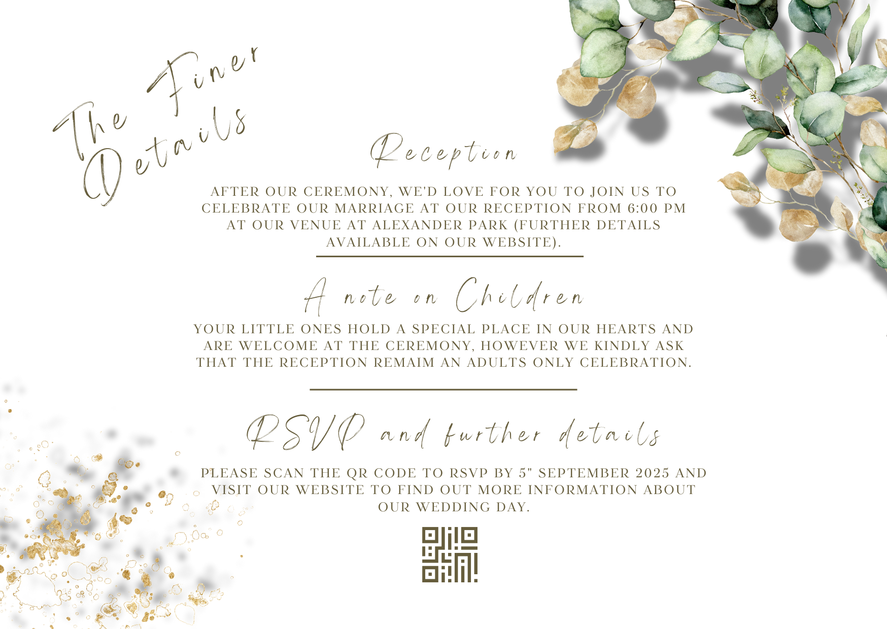 Sage The Finer Details Card