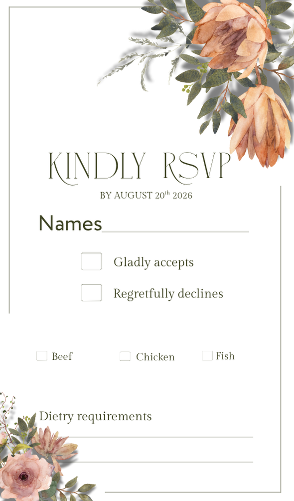 Scarlett RSVP Card