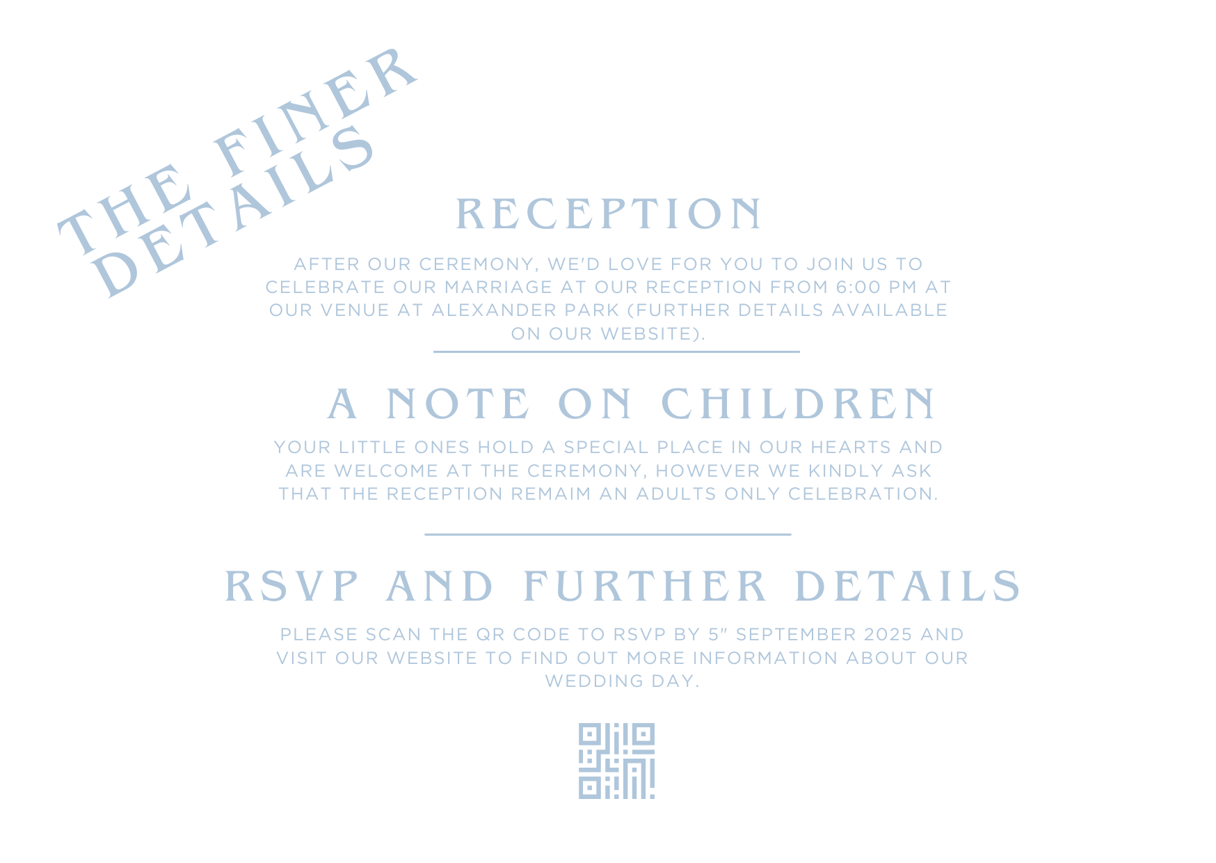 Sienna The Finer Details Card