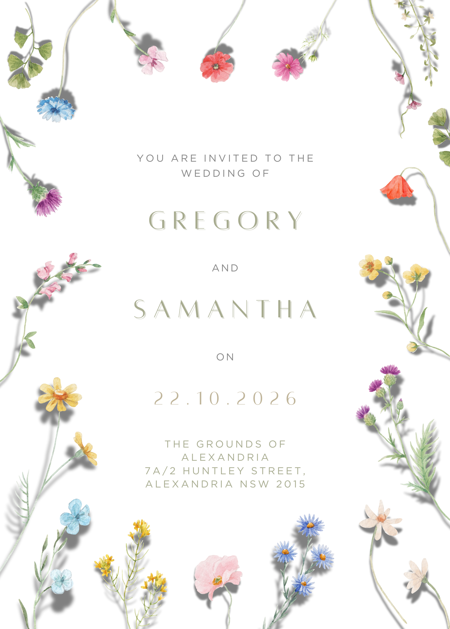 Spring Wedding Invitation
