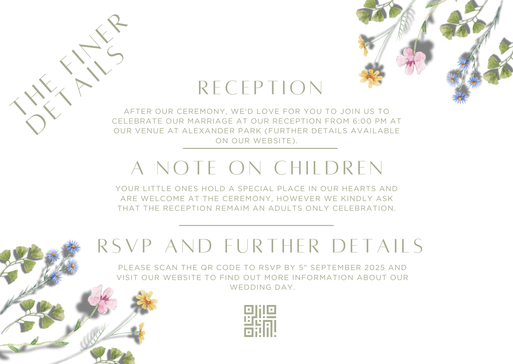 Spring The Finer Details Card