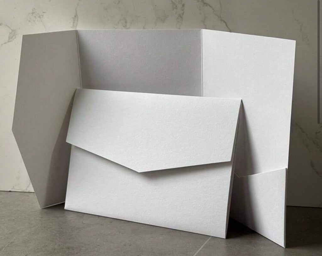 Luxe Tri-Fold Pocket Wedding Invitation Cover