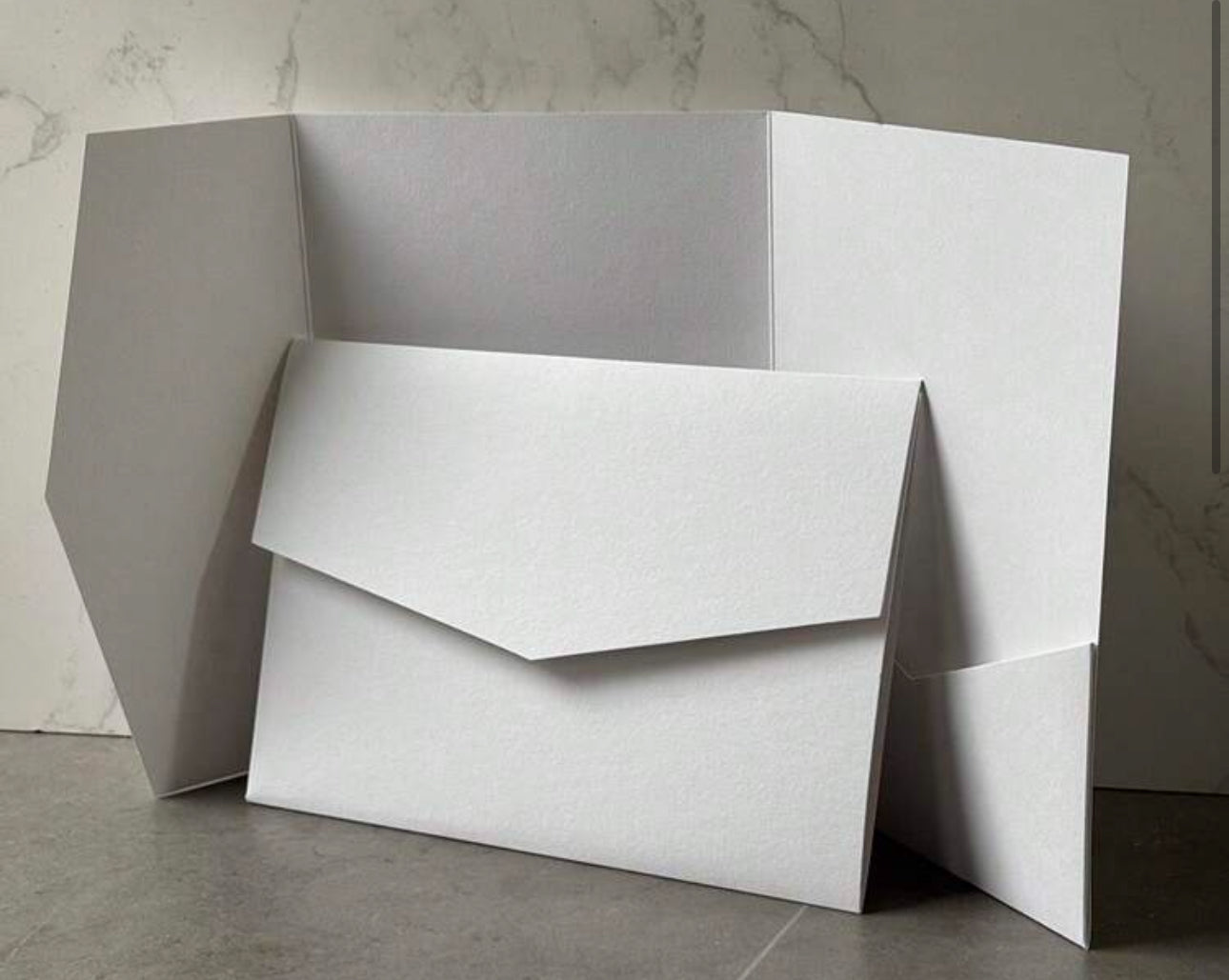 Luxe Tri-Fold Pocket Wedding Invitation Cover