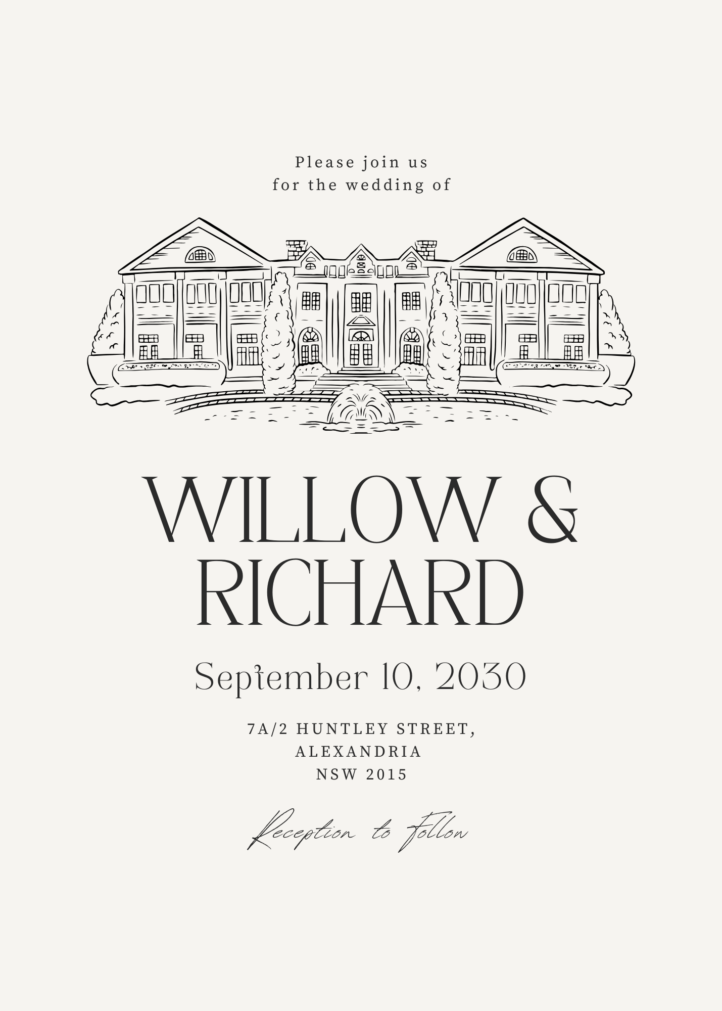Willow Wedding Invitation