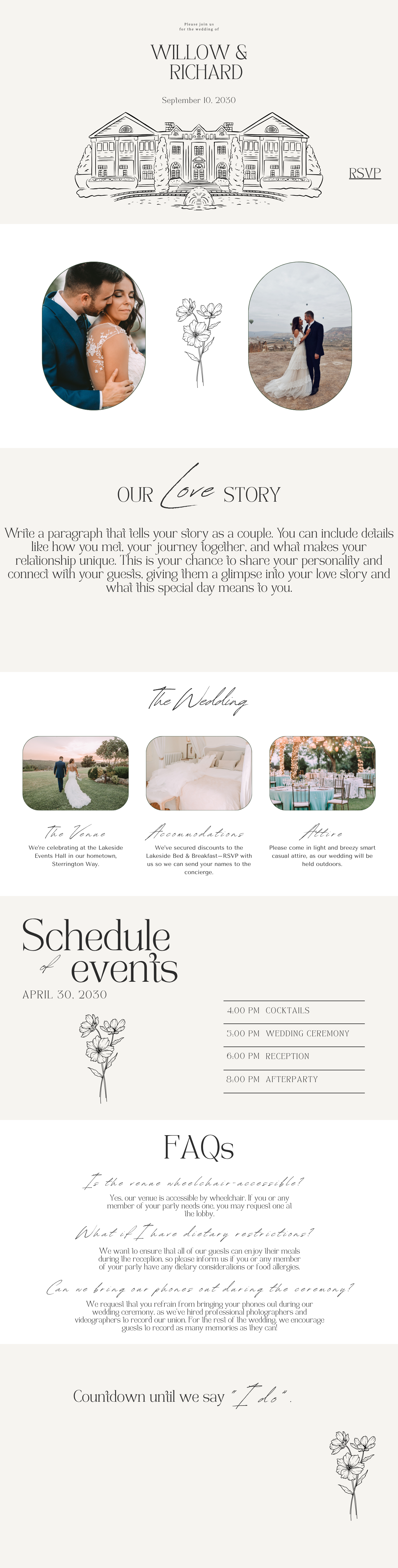 Willow Wedding Website